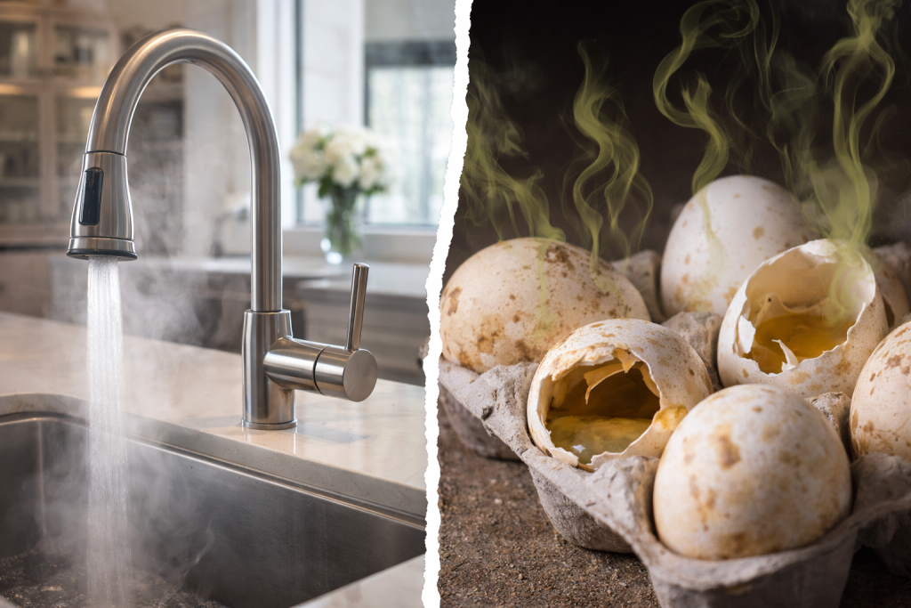 hot water smells like rotten eggs?