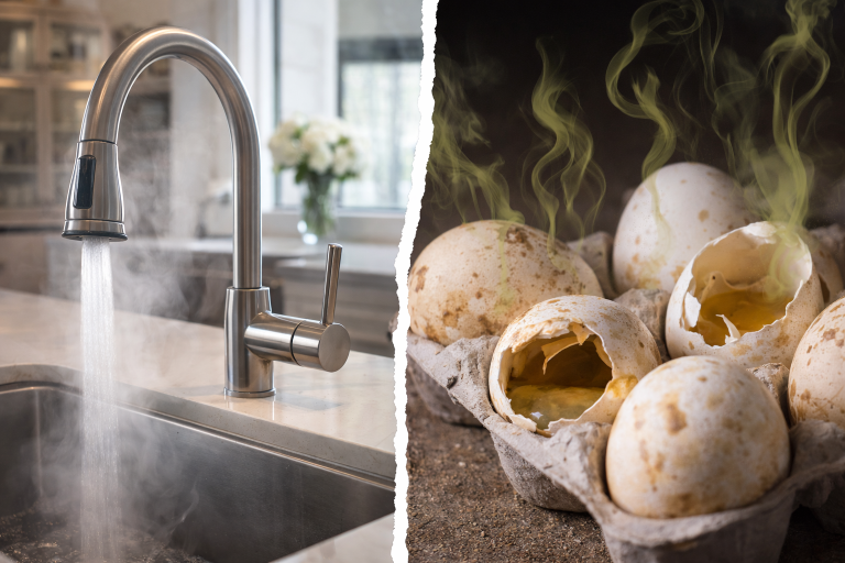 hot water smells like rotten eggs?