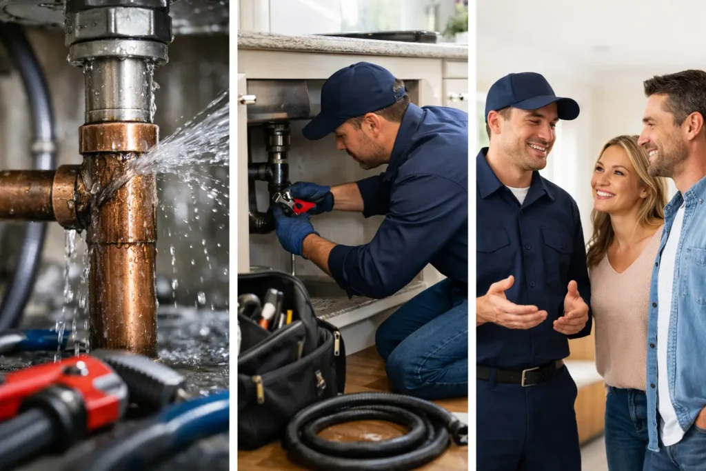 Burst Pipe Repair Example for Homeowners