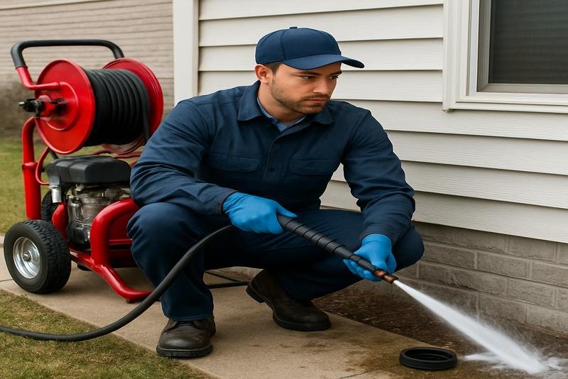 Hydro Jetting Columbus Oh | Transit &Amp; Flow 2 Transit &Amp; Flow Image Showing High Pressure Hydro Jetting Process For Homeowners In Columbus, Oh.