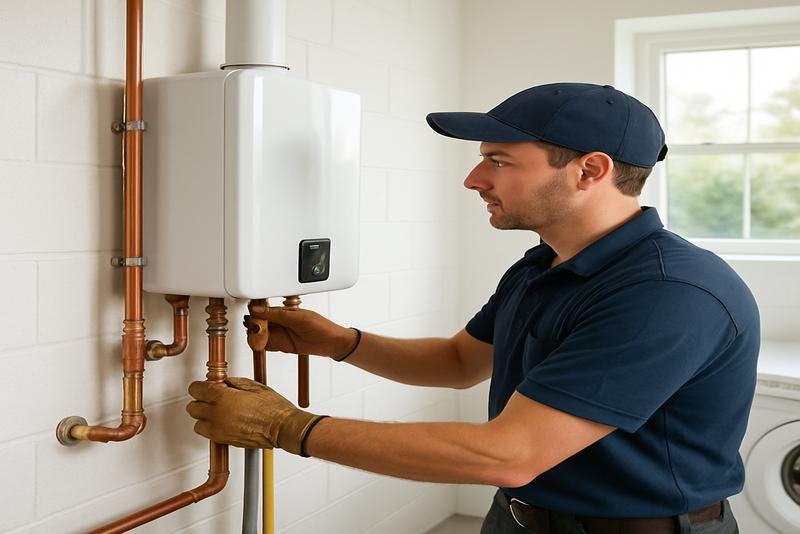 Transit & Flow Image Showing Tankless Water Heater Installation In Columbus, Oh.